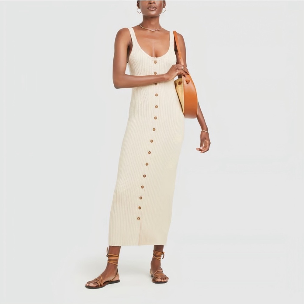 Ulla Johnson Nedda Dress Button Front Midi Length